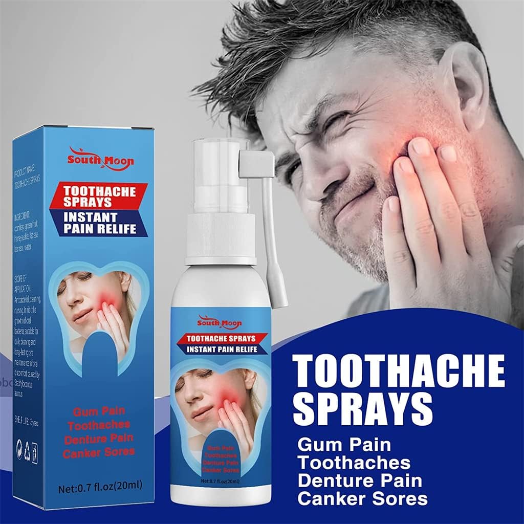 2023 Nouveau spray de soulagement de la douleur dentaire, sprays de soulagement instantané des maux de dents, réparation des tissus gingivaux,maintien de l'environnement buccal sain